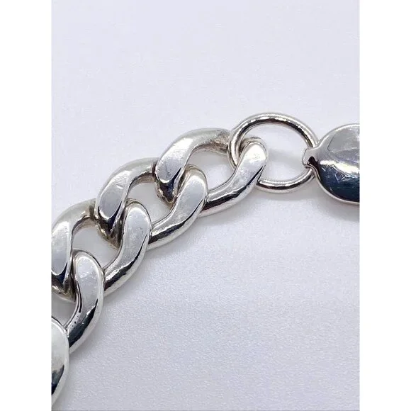 Tiffany & Co Sterling Silver 925 Curb Link ID Plate 8.25